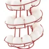 Kitchen Egg Rack, Spiral Egg Basket, Iron Practical Egg Storage Rack, Storage Rack Black 5