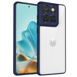 Clear Camera Lens Back Cover Phone Case - Fashion Edge Series for Edge 60s 5G (Blue)