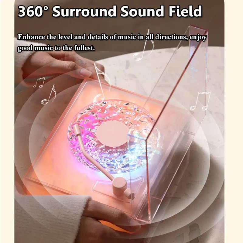 Portable White Noise Bluetooth Speaker Stereo Surround Sound Sleep Aid Music Box TF Card MP3 Music Player RGB Projection Light