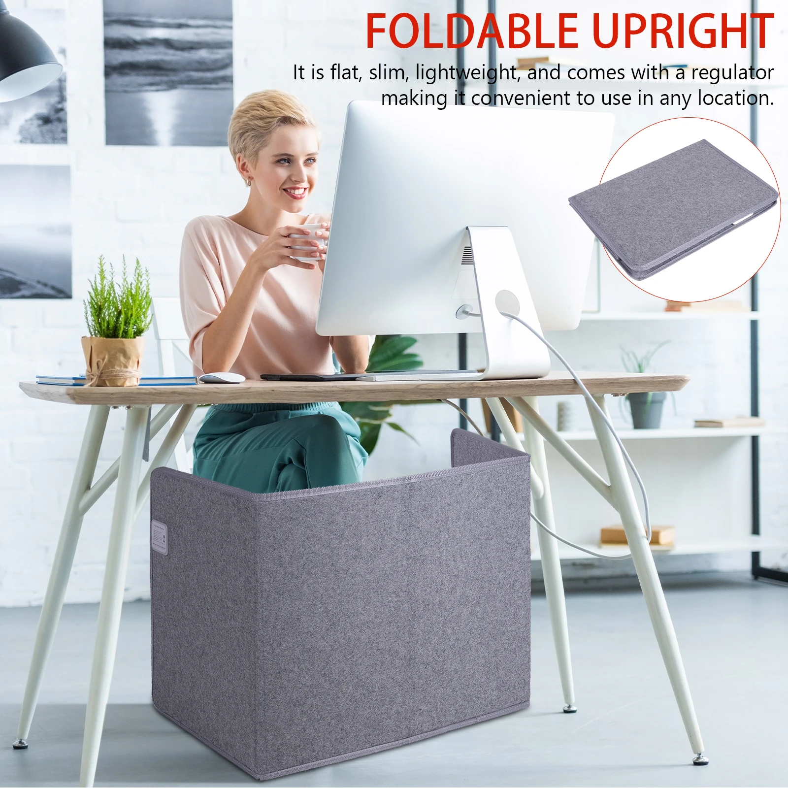 Portable Space Heater with Thermostat and Timer Portable And Safe Electric Heater Personal Under Desk Heater for Office and Home