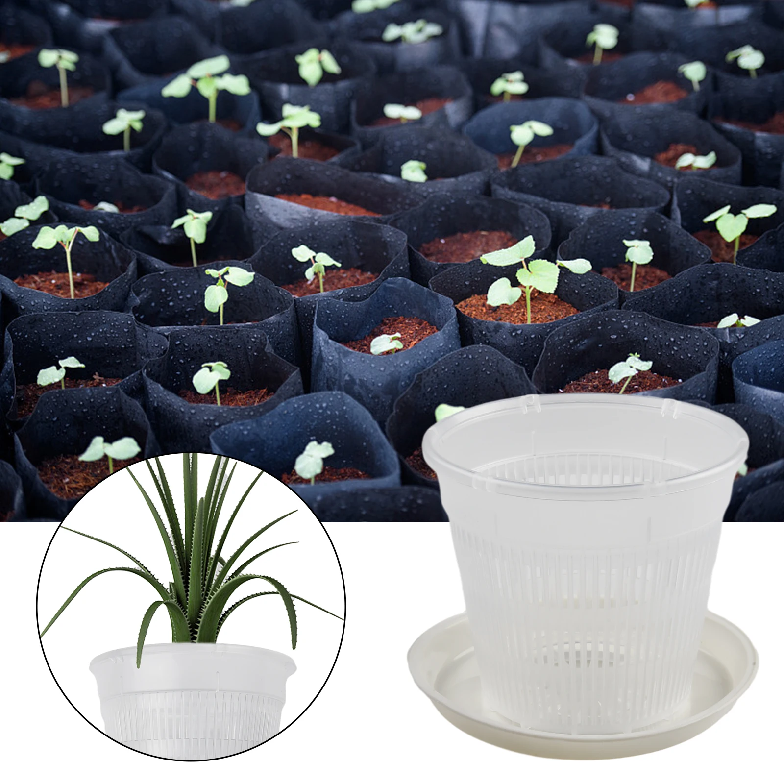 

Plant Pot Flower Pot Plastic Pots Reusable Plastic Clear Flower Pot Stand For Milkweed Kits Light-transmitting