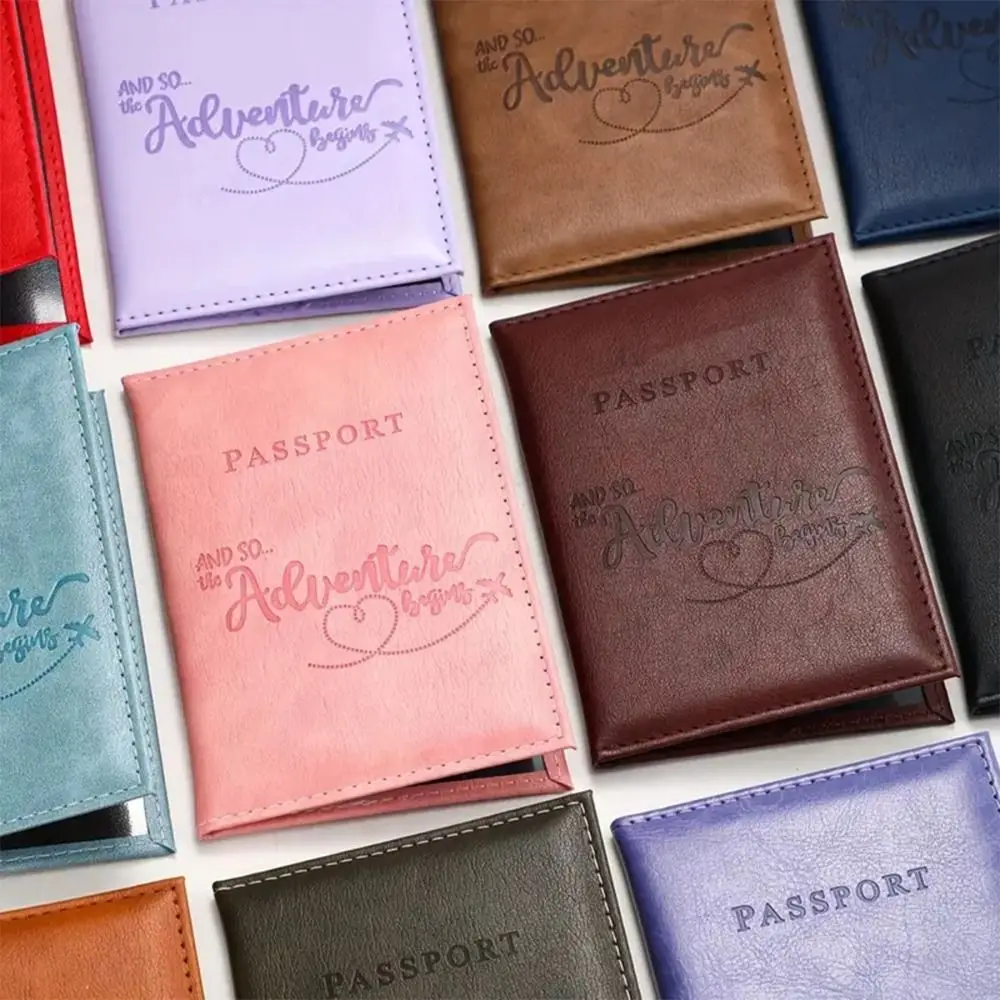 PU Leather Travel Passport Cover Fashion New Women Passport Holder Case for Men Travel Credit Card Protector Cover