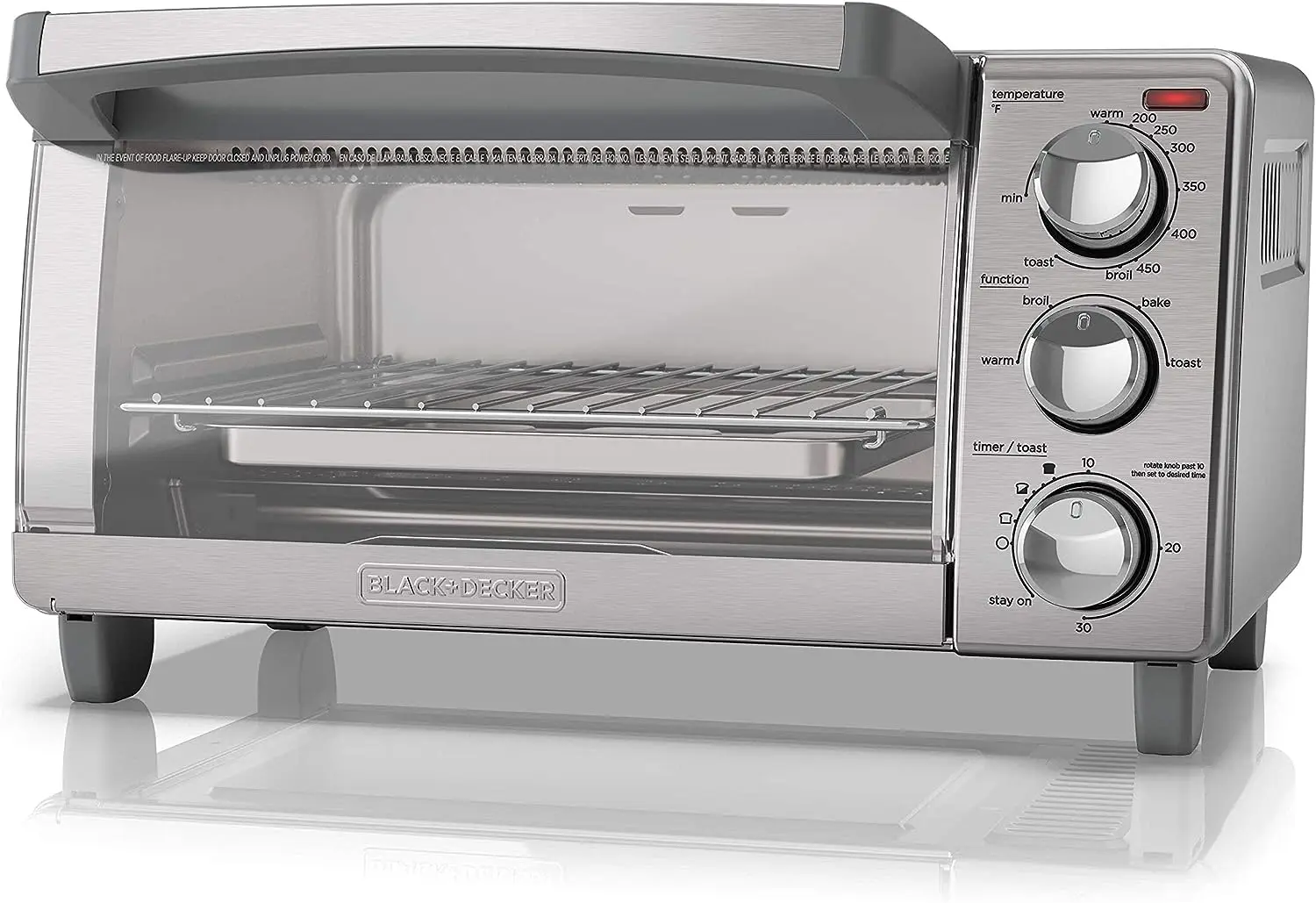 Black + Decker 1.1-Cu.-Ft. 1000W Microwave - Stainless Steel