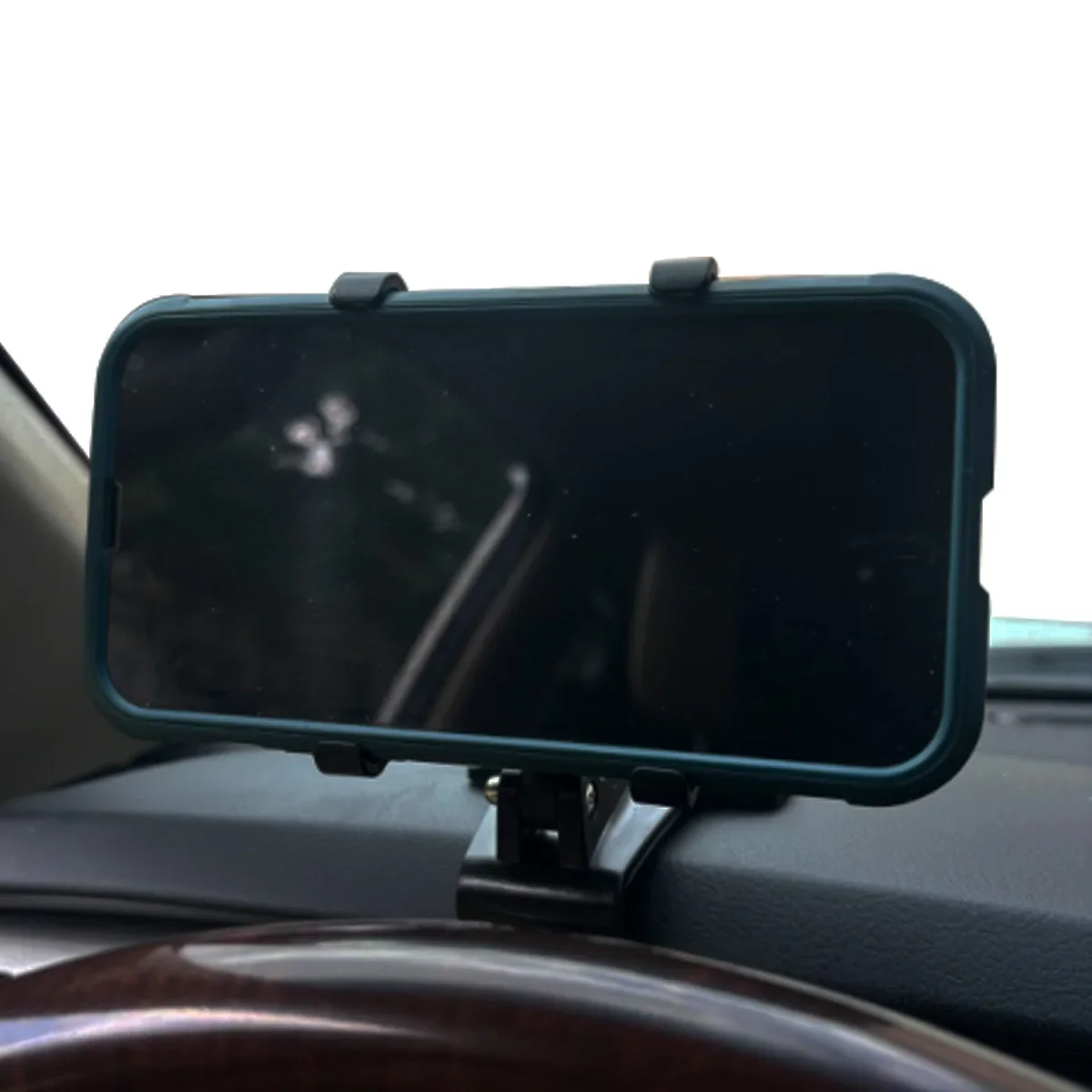 Car Phone Holder ABS Mobile Phone Sun Visor Holder Auto Rear View Mirror Support 360 Degree Rotation Accessories
