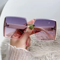 New Borderless Square Sunglasses Women's Brand Designer Fashion Sun Glasses Women Outdoor Driving Eyewear UV400 Oculos De Sol 5