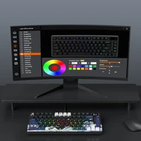 Wired Mechanical Gaming Keyboard with OLED Display Full Key Hot-Swappable Pudding RGB Backlit Keyboard for PC Computer Laptop 5