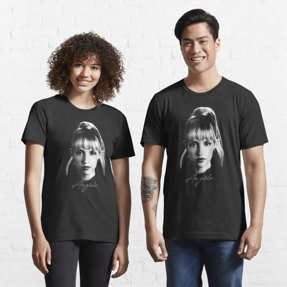 

Angèle - Portrait Essential T-Shirt Anime Graphic T-shirts For Men Clothing Women Short Sleeve Tees High Quality 100%Cotton