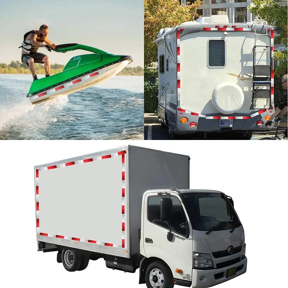 2Rollsx9M Reflektierendes Sicherheitsband, wasserfestes selbstklebendes Auffälligkeitsband für Anhänger, Outdoor, Autos, LKWs – Detail 2