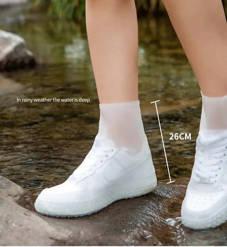 1pc reusable unisex wearable waterproof protective rainproof silicon shoe cover