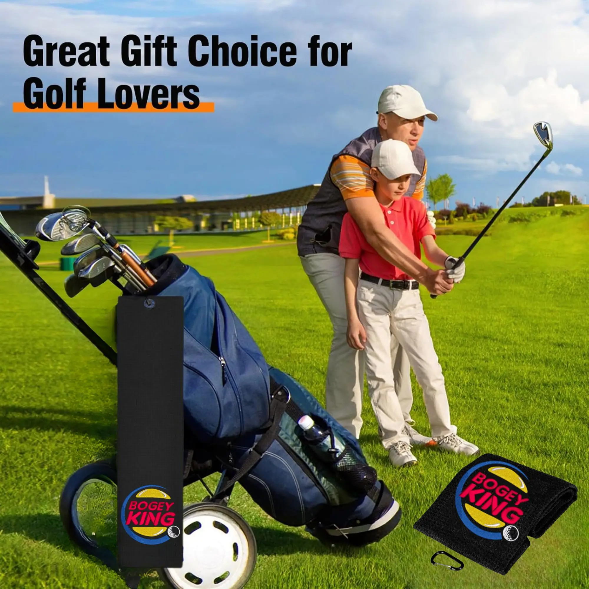 Funny Microfiber Premium Golf Towel Embroidered Golf Towels for Bags for Men&Women Accessories Men Golfers golf towel