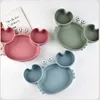 3Pcs Baby Feeding Plate Dishes Silicone Sucker Bowl Plate For Kids Children's Cartoon Tableware Sets Boys Girls Crab Plate 5