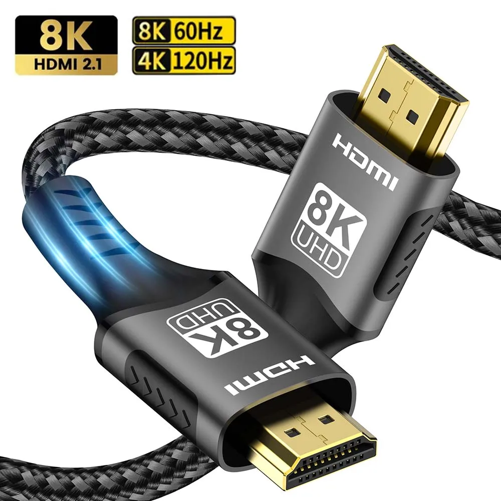 Ultra High-Speed 8K HDMI 2.1 Cable with HDR and 48Gbps Bandwidth