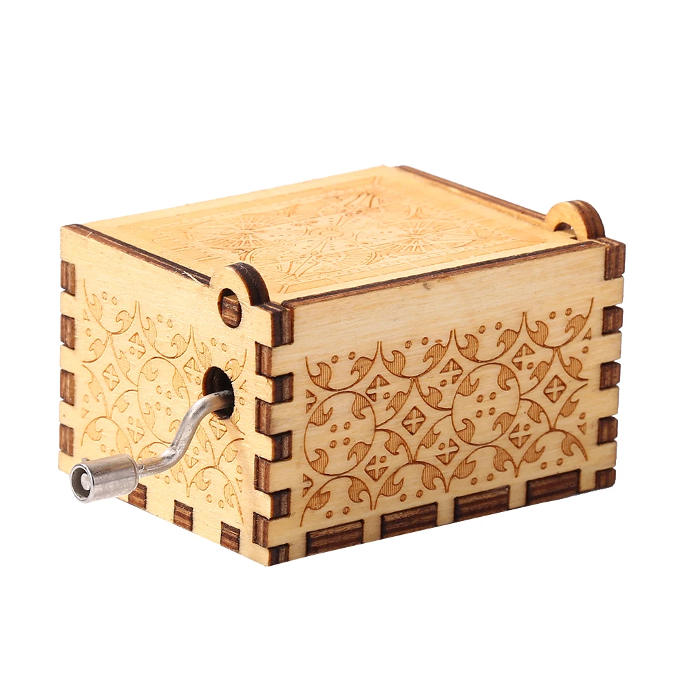 Music Box Carousel Music Box Vintage Hand Cranked Musical Box Happy Birthday Wooden Carved