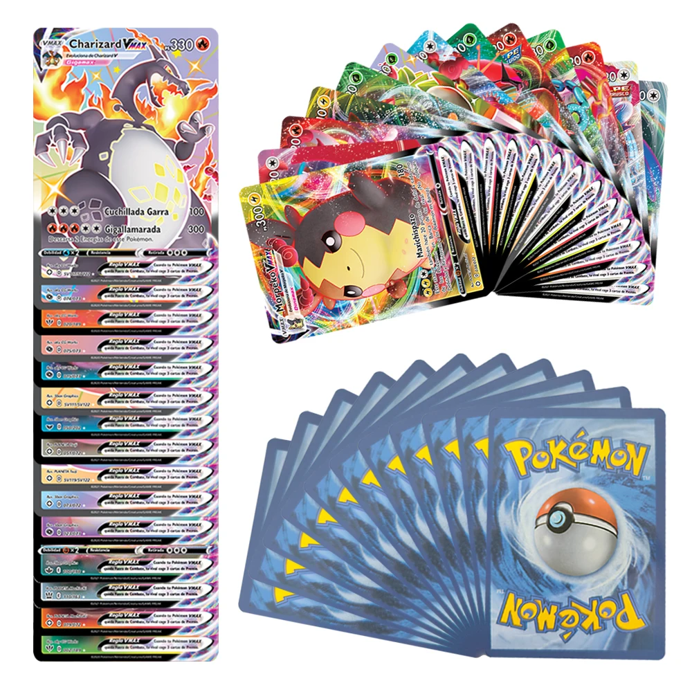 2022 New Pokemon Card Italian 100GX Pikachu Game Battle Shining Pokémon  Cards Kids Toys for Halloween Gift Dropshipping - AliExpress
