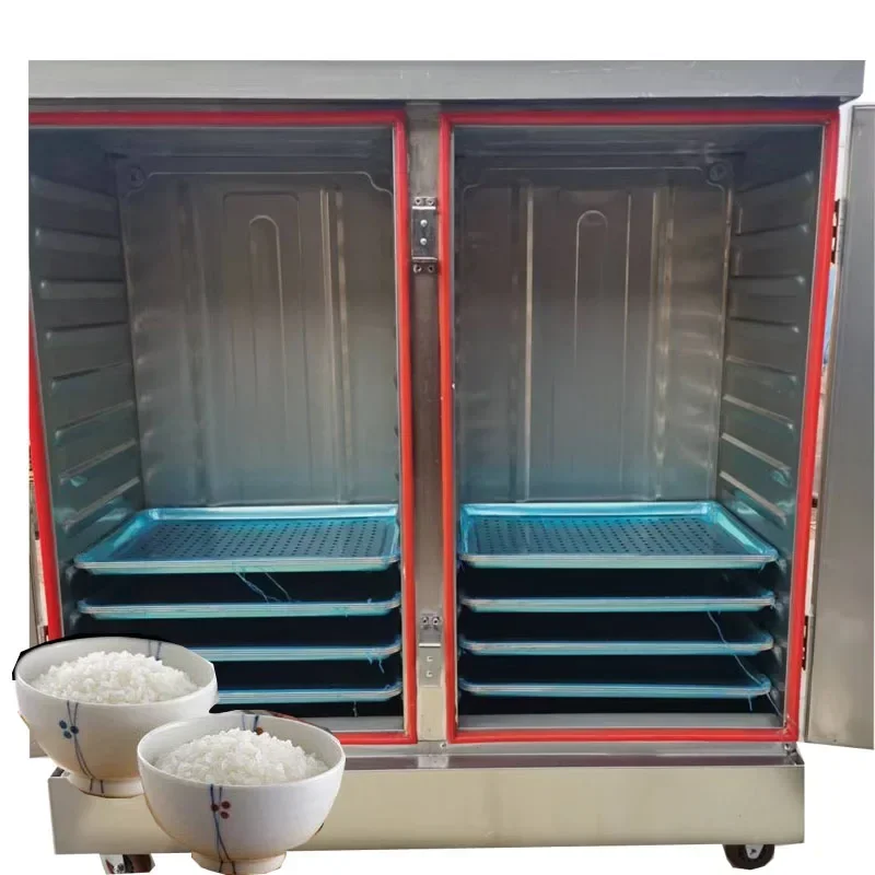 Commercial Chicken Rice Meal Steaming Cabinet Machine Shrimp Buns Steamer Rice Steaming Cooking 12/20/24/36 Trays