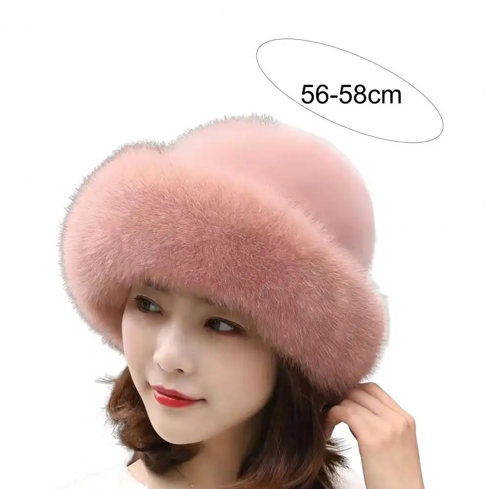 

Trendy Ladies Hat Thickened Keep Warm Temperament Pure Color Coldproof Russian Hat