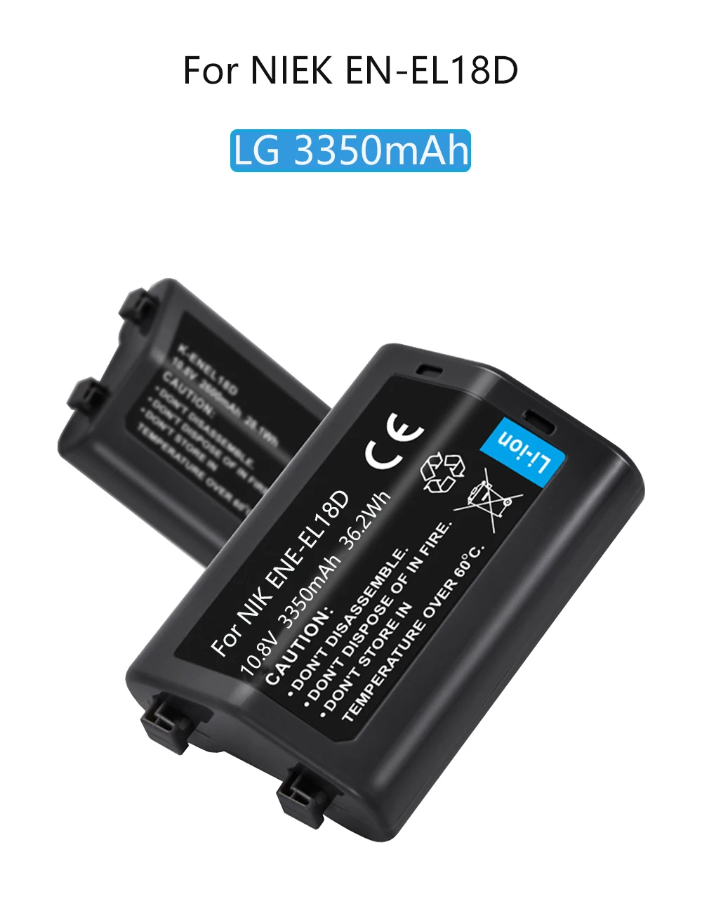 New 3350mAh EN-EL18D EN-EL18d ENEL18d bateria de