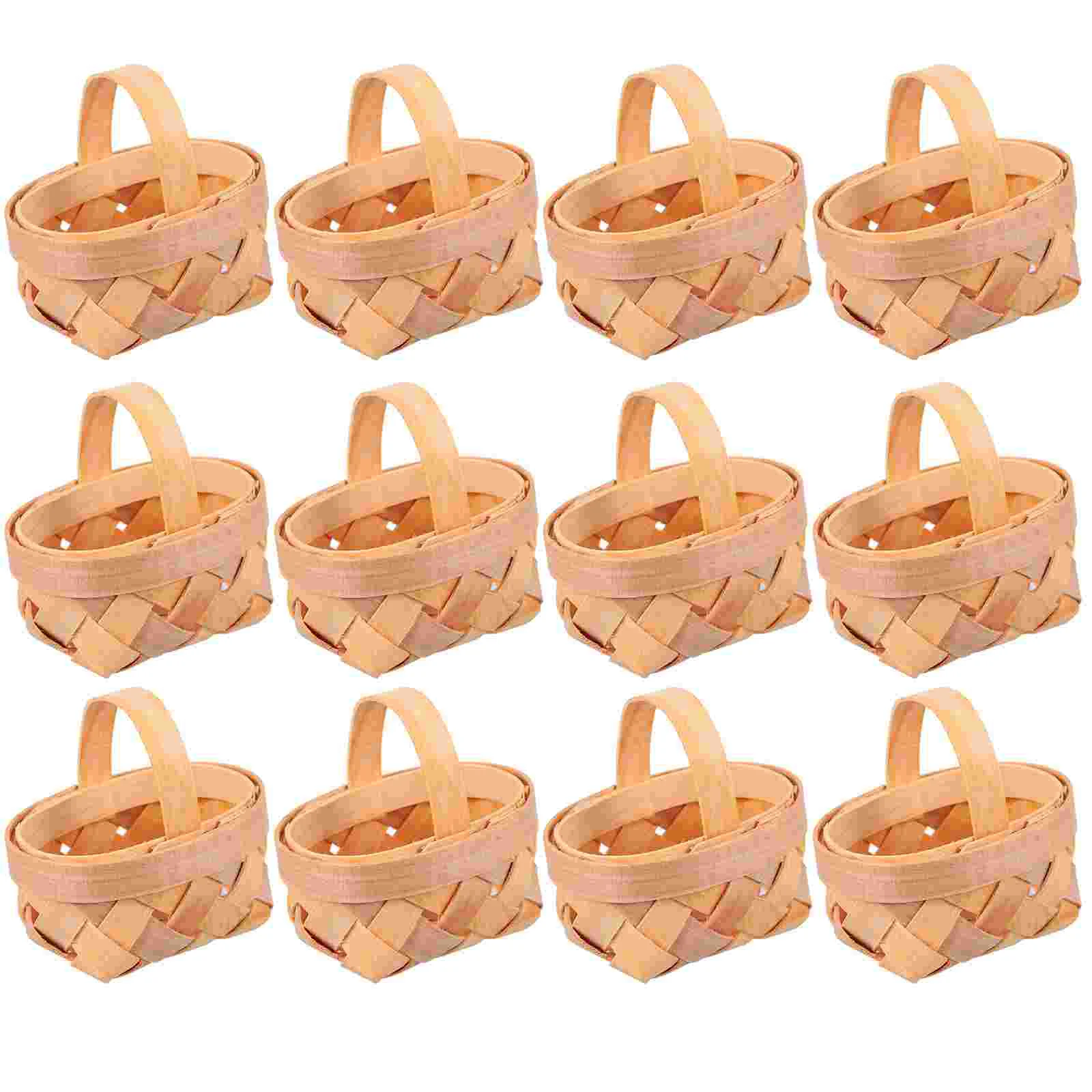 

Mini Baskets Manual Woven Mini Baskets Decoration Handwoven Mini Wood Chips Basket Wood Chip Baskets Decorations