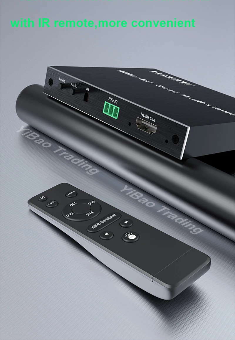 4x1 HDMI Quad Screen Multiviewer 1080P 4 in 1 Out HDMI Multi Viewer Seamless Swi