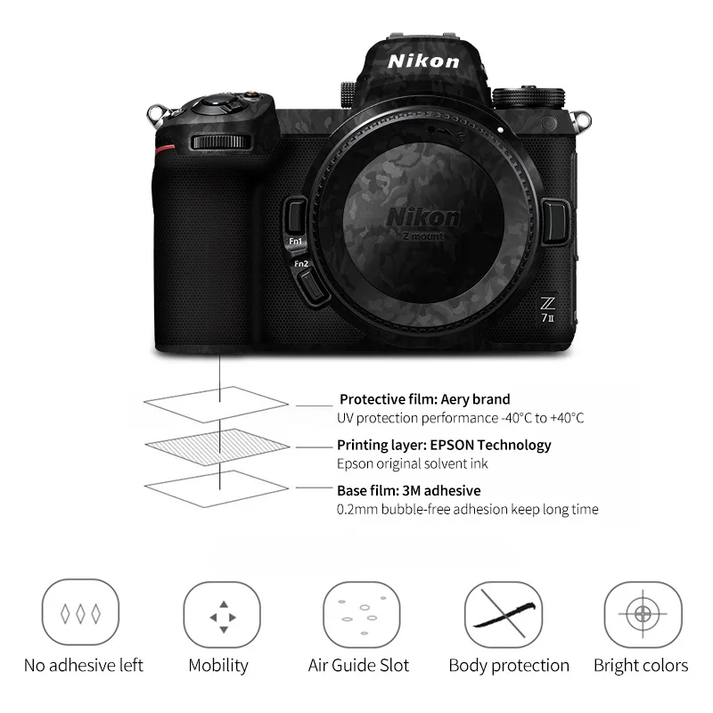 For Nikon Camera Stickers Nikon Z6/Z7 Colourful Skin ornament 3M material protective film
