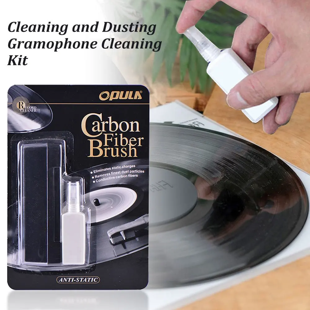 Vinyl record cleaner brush plastic brush & cleaner anti-static for record player and gramophone