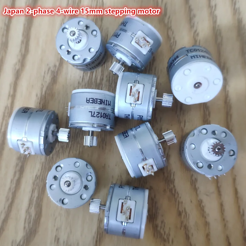 10pcs Japan 15mm stepping motor PM15S 15*12mm 2-phase 4-wire stepper motor 18&deg; with 15T gear stepper motor