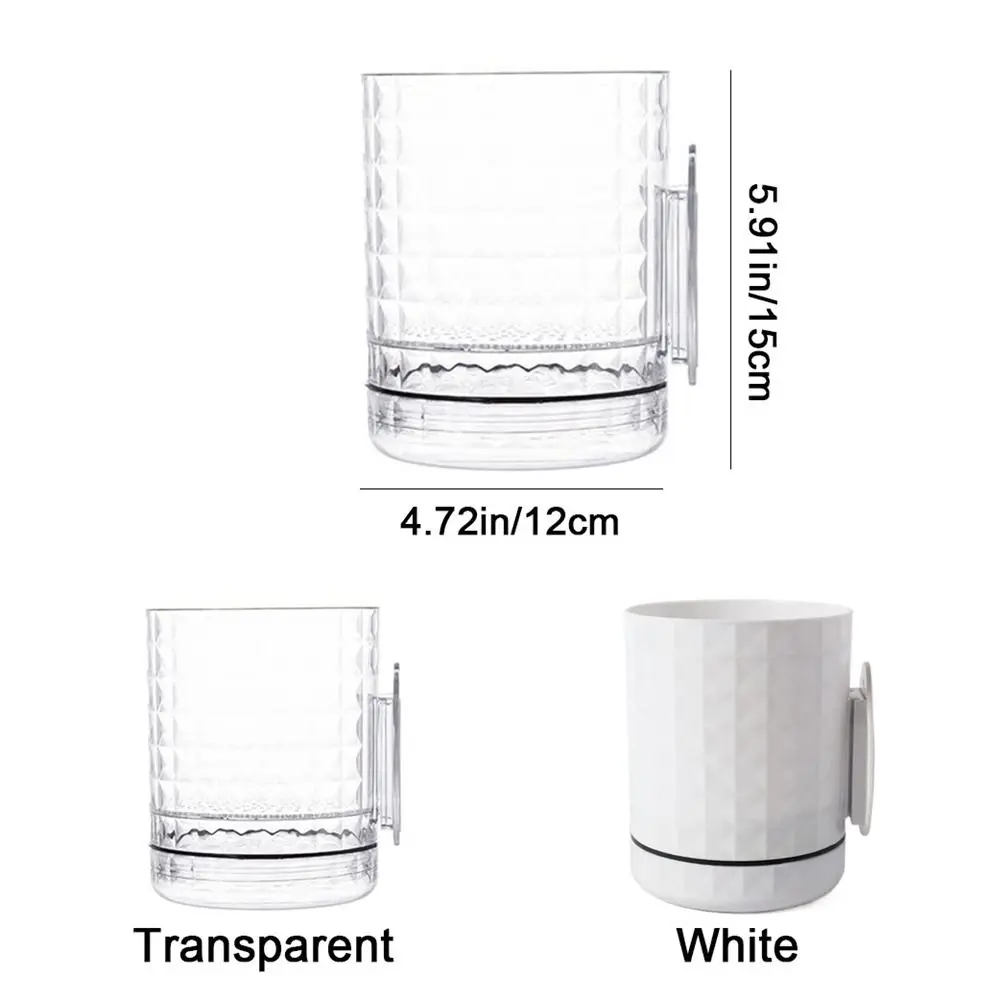 Plastic Hydroponic Wall Planter Self-Adhesive Decorative Hanging Flower Pot Space Saving Double Layer Wall Mounted Planter