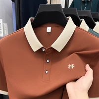 Designer marque mercerisé coton manches courtes polo shirt été nouveau style coréen Casual hommes t - shirt mode imprimé confortable respirant TOP 4