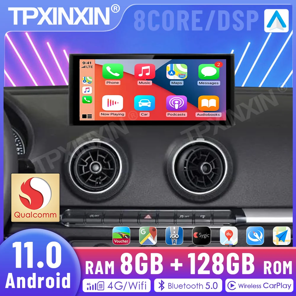 

Android 11 For Audi A3 2014-2020 GPS Navi Carplay Screen Stereo Multimedia Player Car Radio Auto Head Unit