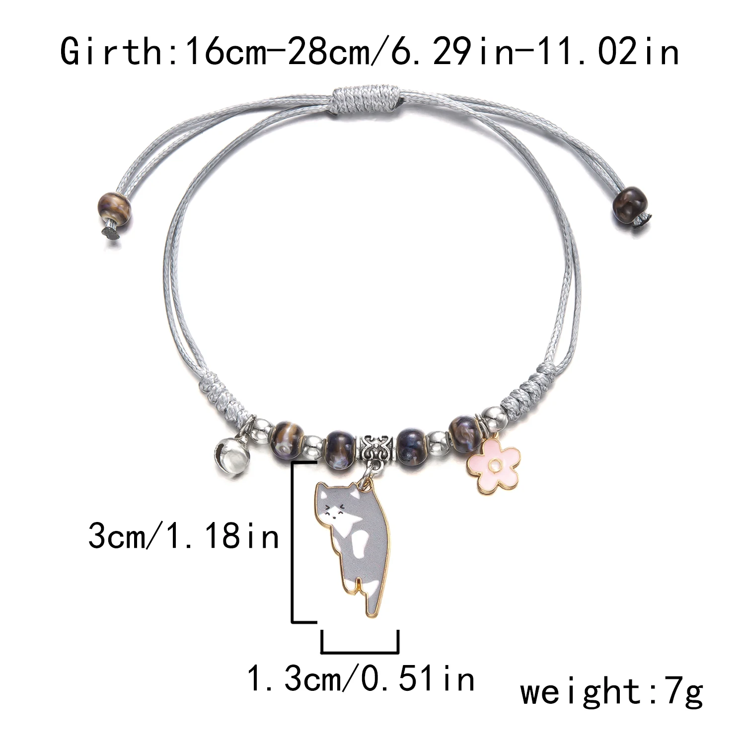 Koreanisches Niedliches Cartoon-Tier Katze Gänseblümchen Anhänger Armband für Frauen Kinder 2024 Mode Charm Freundschaftsarmbänder Schmuck – Detail 19