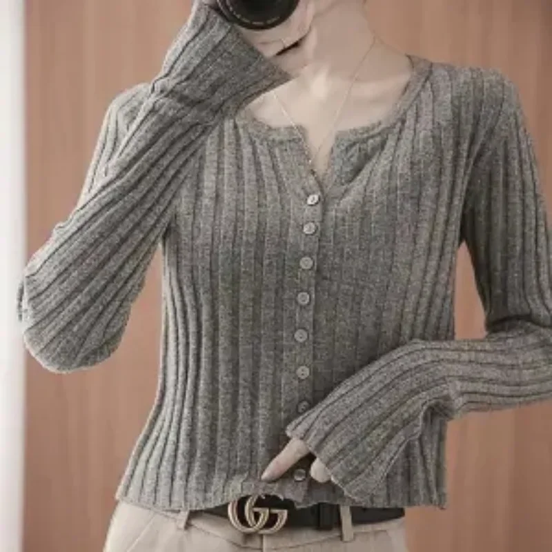 

Long-sleeved Women's Cardigan Jumper,single-breasted Short Section Knitted Cardigan,new Japanese Loose Thin Section Small Jacket