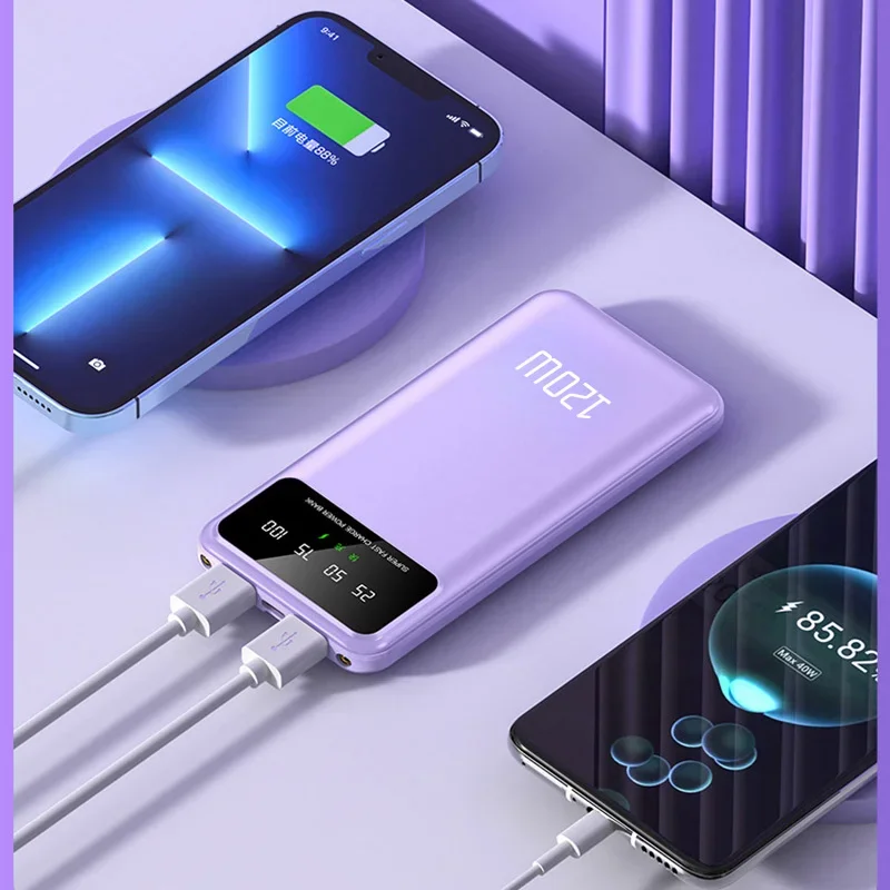 100000mAh Power Bank 120W Super Fast Charging Large Capacity Mobile Phone Power External Battery Mobile Phone Accessories 5