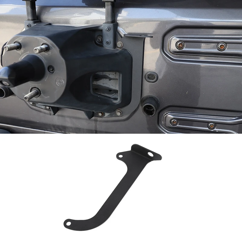 

1 Piece Car Tailgate Hinge CB Antenna Spare Tire Mount Bracket Black Metal For Jeep Wrangler JL 2018 2019 2020 2021 2022 2023