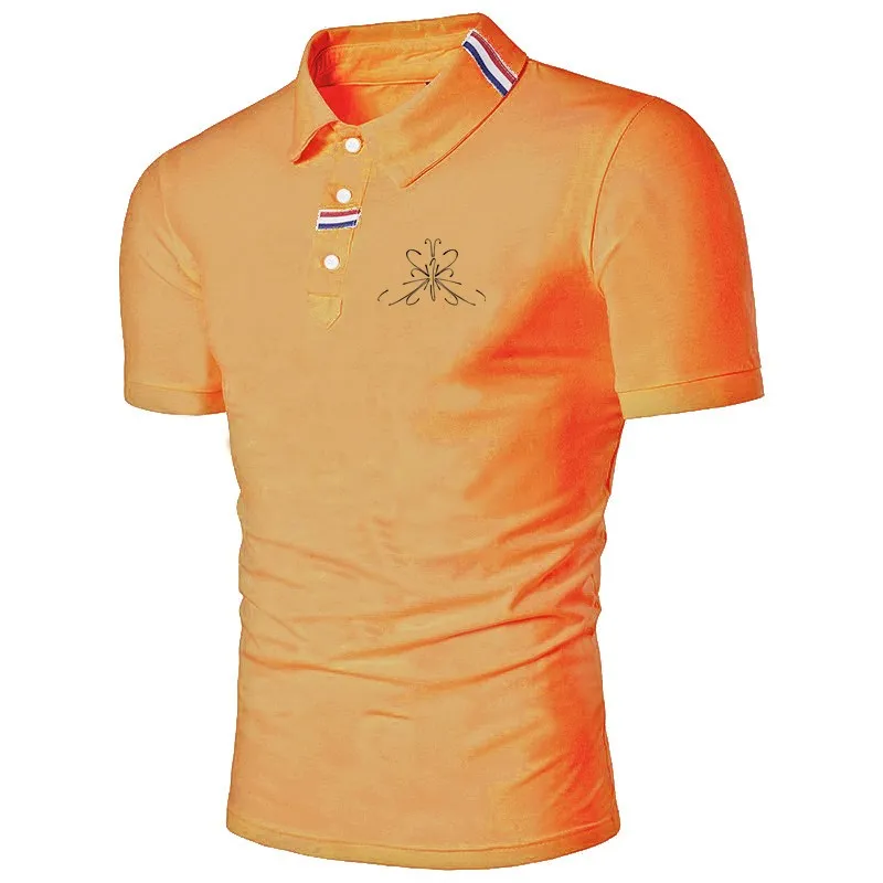 Sfb01d150a4e74a6dae5ba51e468457d3P Summer men's casual short sleeved polo shirt, fashionable printed men's casual top