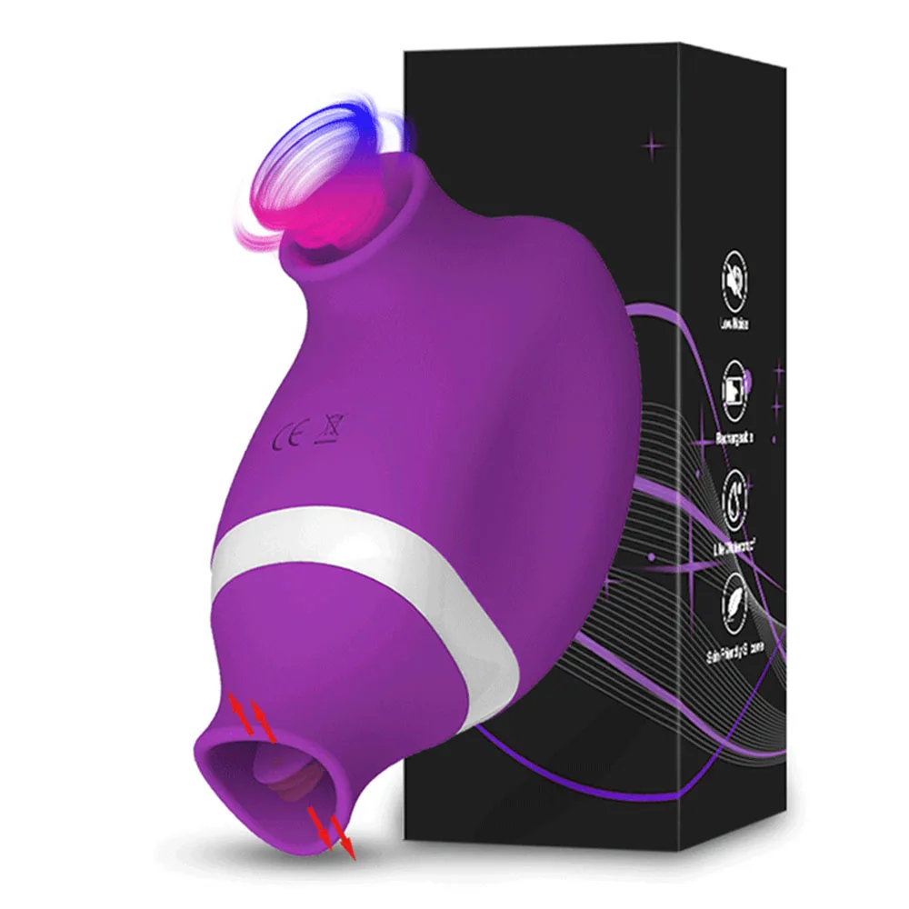 Vagina Sucking Vibrator Clit Sucker Vibrator Female Sex Toy Powerful Sucking Vibrator Female Licking Tongue for Clitoris Nipples Suckers Vacuum Stimulator Sex Toys Adults for Women Couples