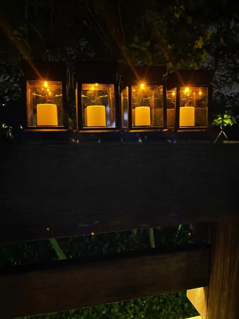 Description Picture 6 of item4PCS Solar Candle Lantern Outdoor LED Solar IP65 Waterproof Hanging Lantern Light Auto ON/OFF Solar Landscape Light for Yard