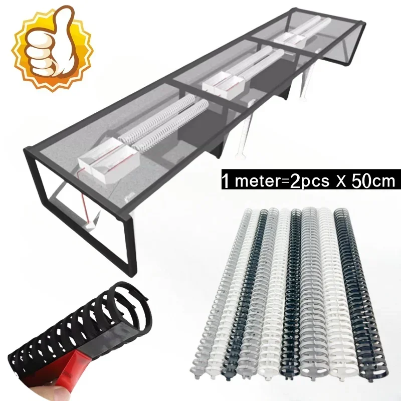 5/1M Cable Management Under Desk Channel Cable Raceway Cord Hider Desk Wire Tray Self-adhesive Under Management Tray