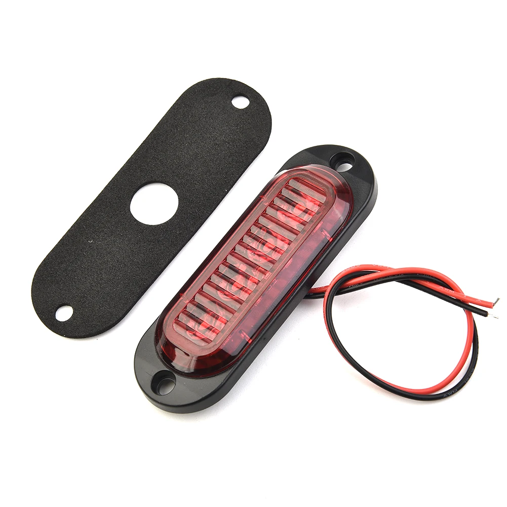 2pcs Side Marker Marker Lights Red For Trailer Truck Caravan Rv Led Light Lamp Side Clearance