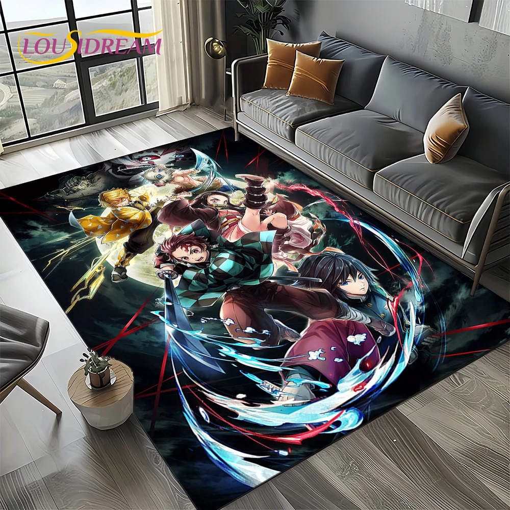 Cartoon Demon S-Slayer Carpet Rug for Living Room Bedroom