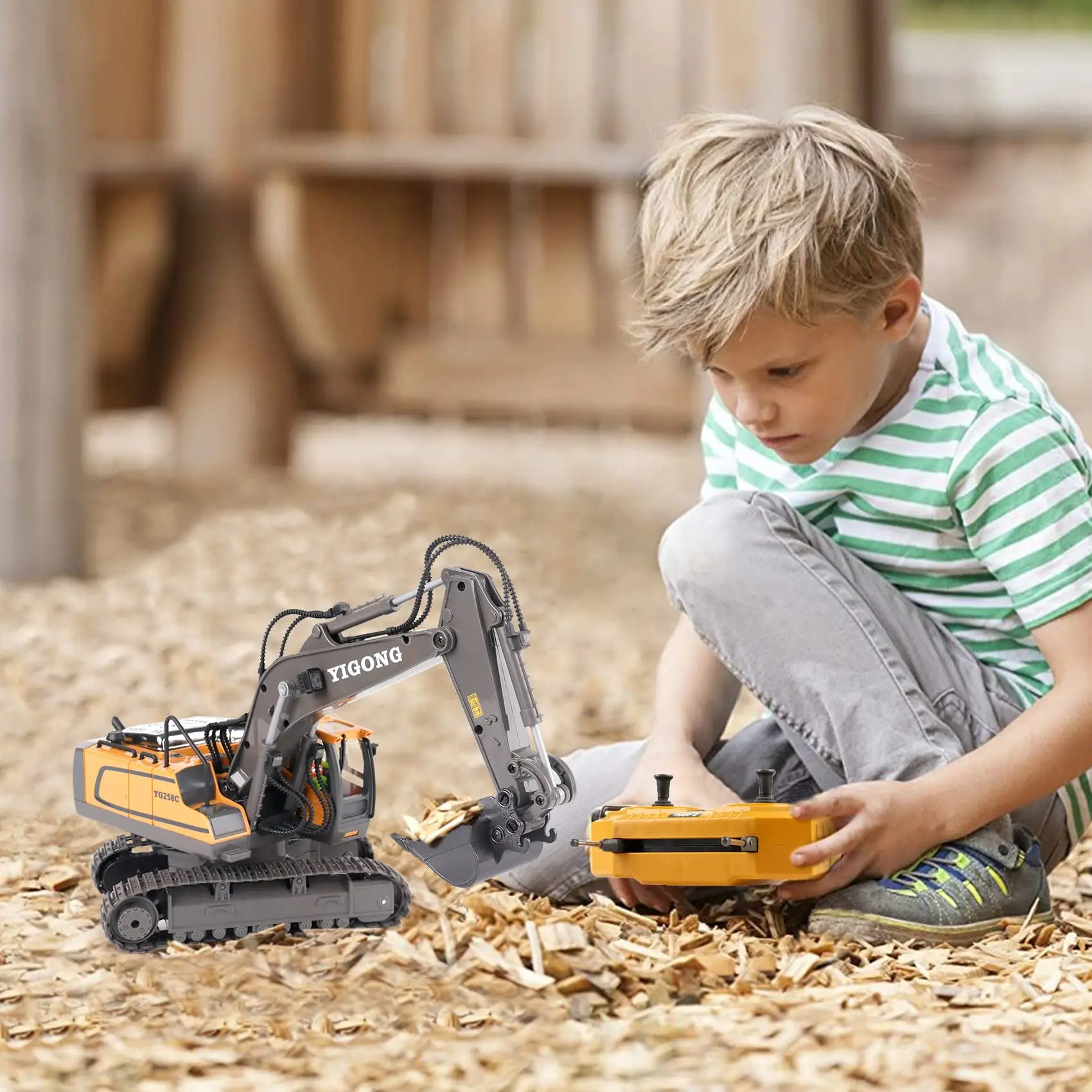 RC Construction Toy Remote Control Engineering Vehicle Crawler Truck Bulldozer Excavator Dumper 2.4G For Boys Kids