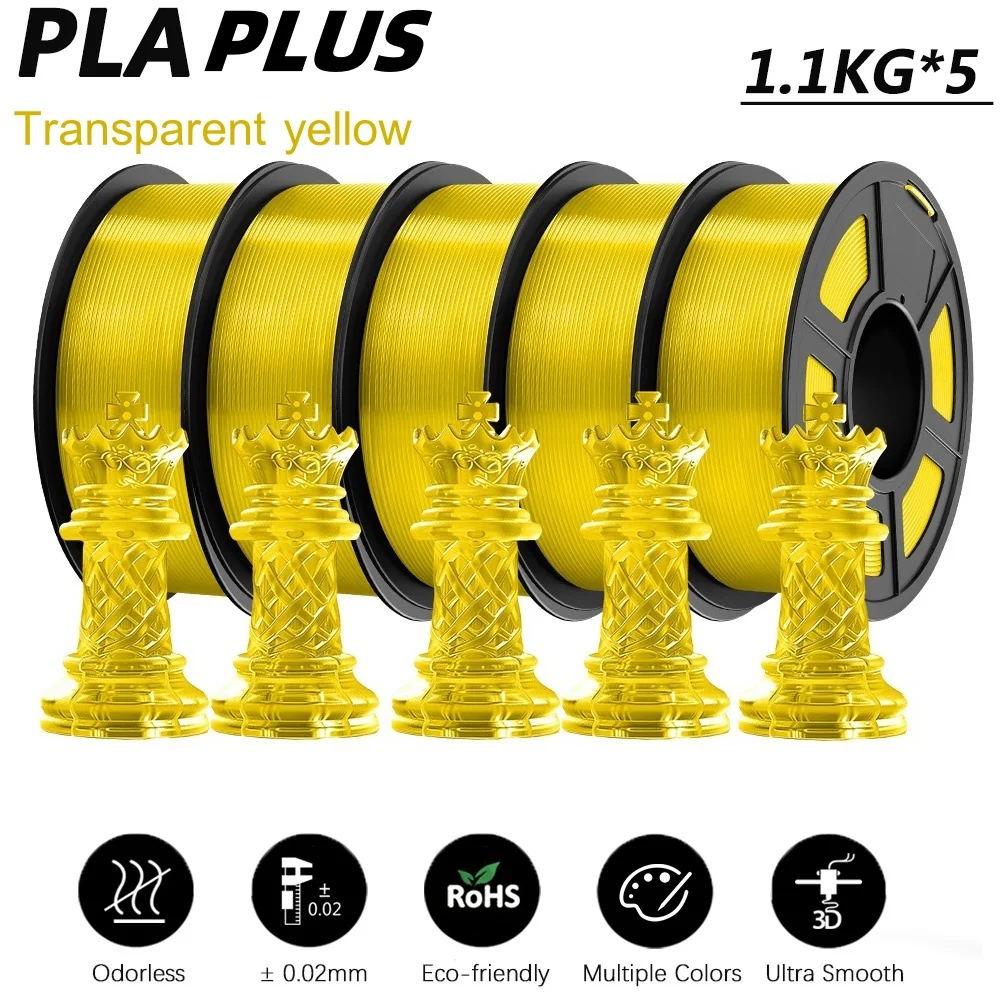 JAYO 3D PETG/PLA/PLA+ Filament 1.75mm Transparent Filament 2 Rolls For ...