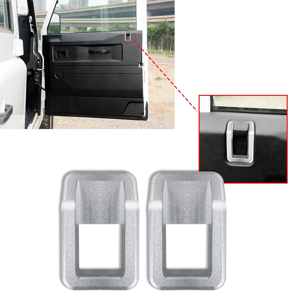 

Car Internal door latch Outside frame handle decoration cover Auto Accessories For Land Rover Defender 90 110 130 04-19