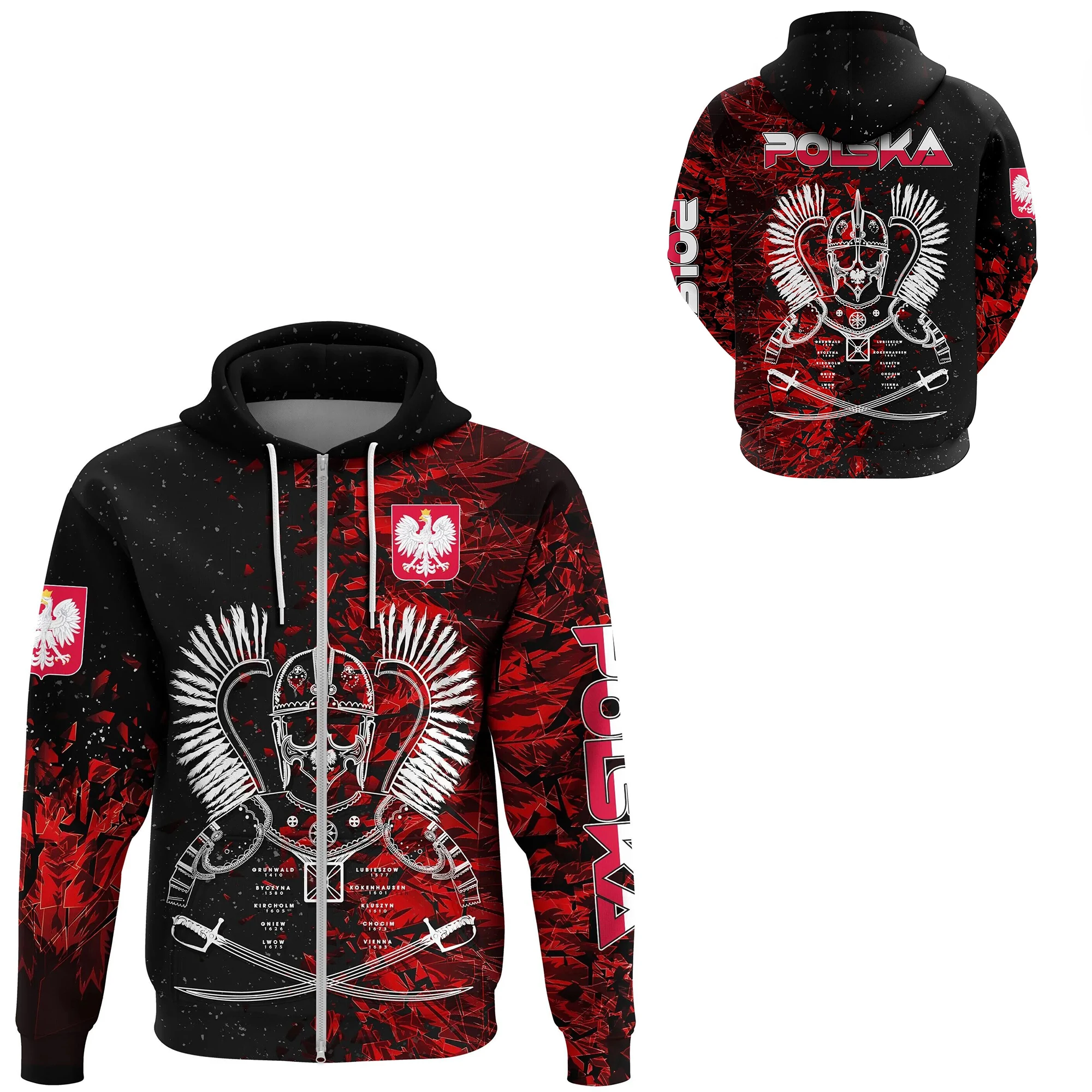 PLstar Cosmos Polish Winged Hussar Cavalier Tattoo Custom Name Tracksuit 3DPrint Men/Women Harajuku Pullover Casual Hoodies A3