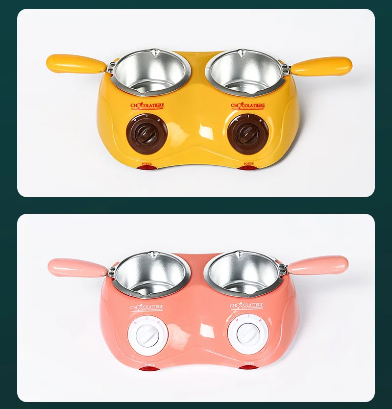 Wax Heater & Chocolate Melter Electric Warming Fondue Set Automatic Temperature Control With Removable Pot-Candy Melting Pot