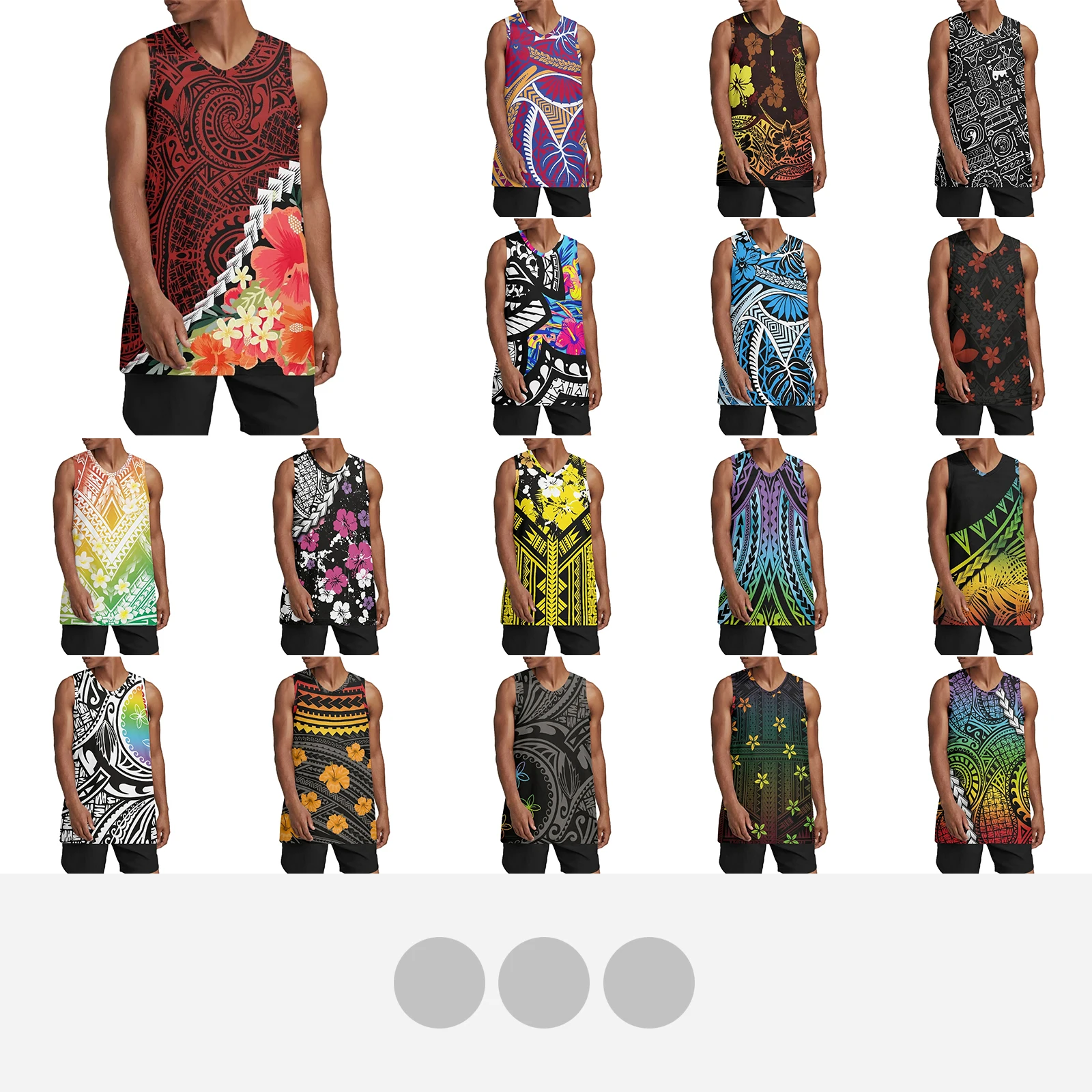 Totem Tribale Polinesiano Tongan Tattoo Tonga Prints Maglia Da Uomo Active Athletic Tech Canotta-Allenamento E Allenamento Activewear Hot