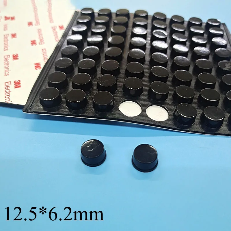 64Pcs 12.5*6.2MM SELF-ADHESIVE SILICONE RUBBER FEET PADS NON-SLIP DOOR STOPS SHOCK ABSORBER FURNITURE CORNER FEET PAD