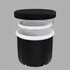 Foldable Black Ice Bath Tub Adult Bath Tub Household Folding Tub PVC Padded Spa Bath 75 * 80cm Air Rim Portable 4
