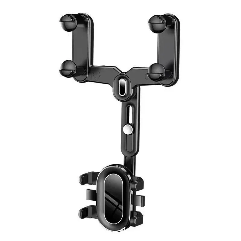 

360° Car Rearview Mirror Phone Holder Mount Phone and GPS Holder Universal Rotating Adjustable Telescopic Phone Stand Support