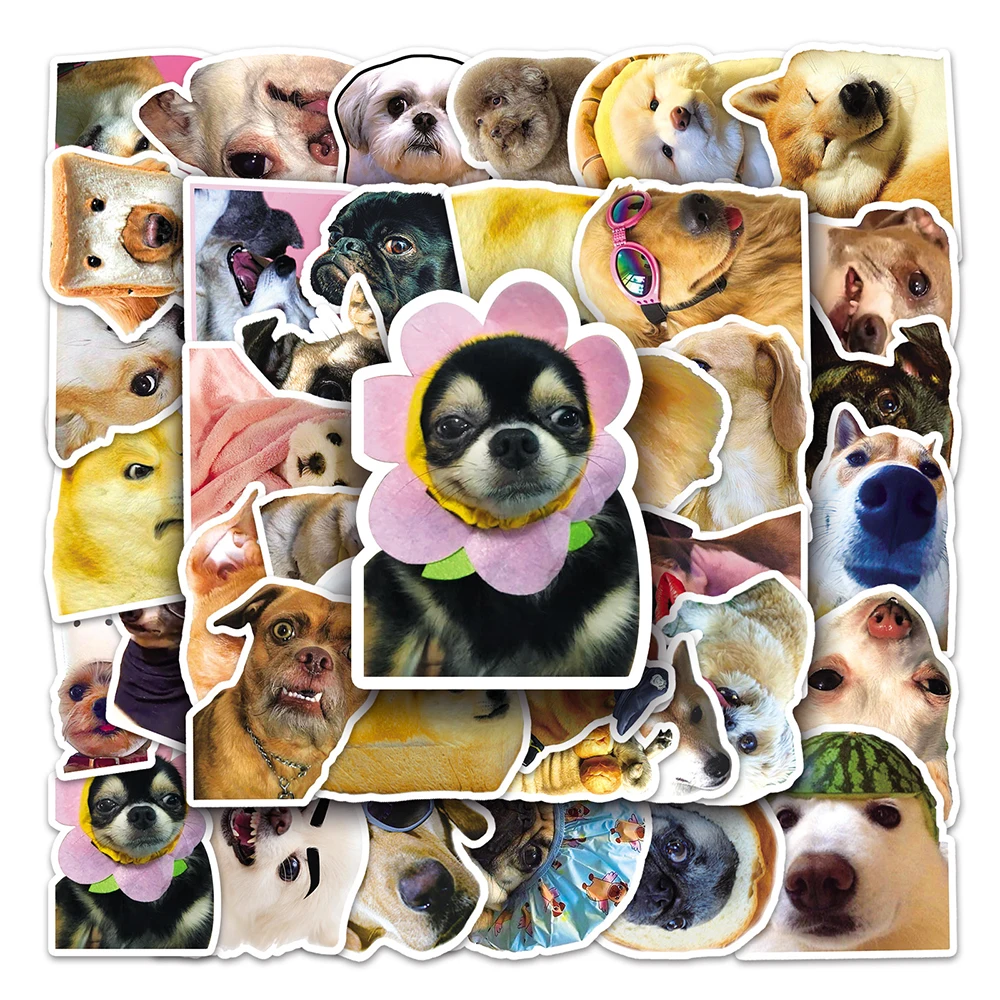 

10/30/50PCS Funny Mix Dog Meme Graffiti Stickers Skateboard Suitcase Guitar Luggage Laptop Funny Animal Decal Sticker Kid Toy