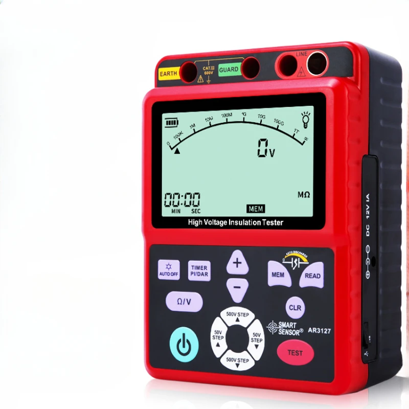 

High voltage insulation resistance tester megohmmeter 5000v digital 2500v electrical resistance meter electronic shaking table